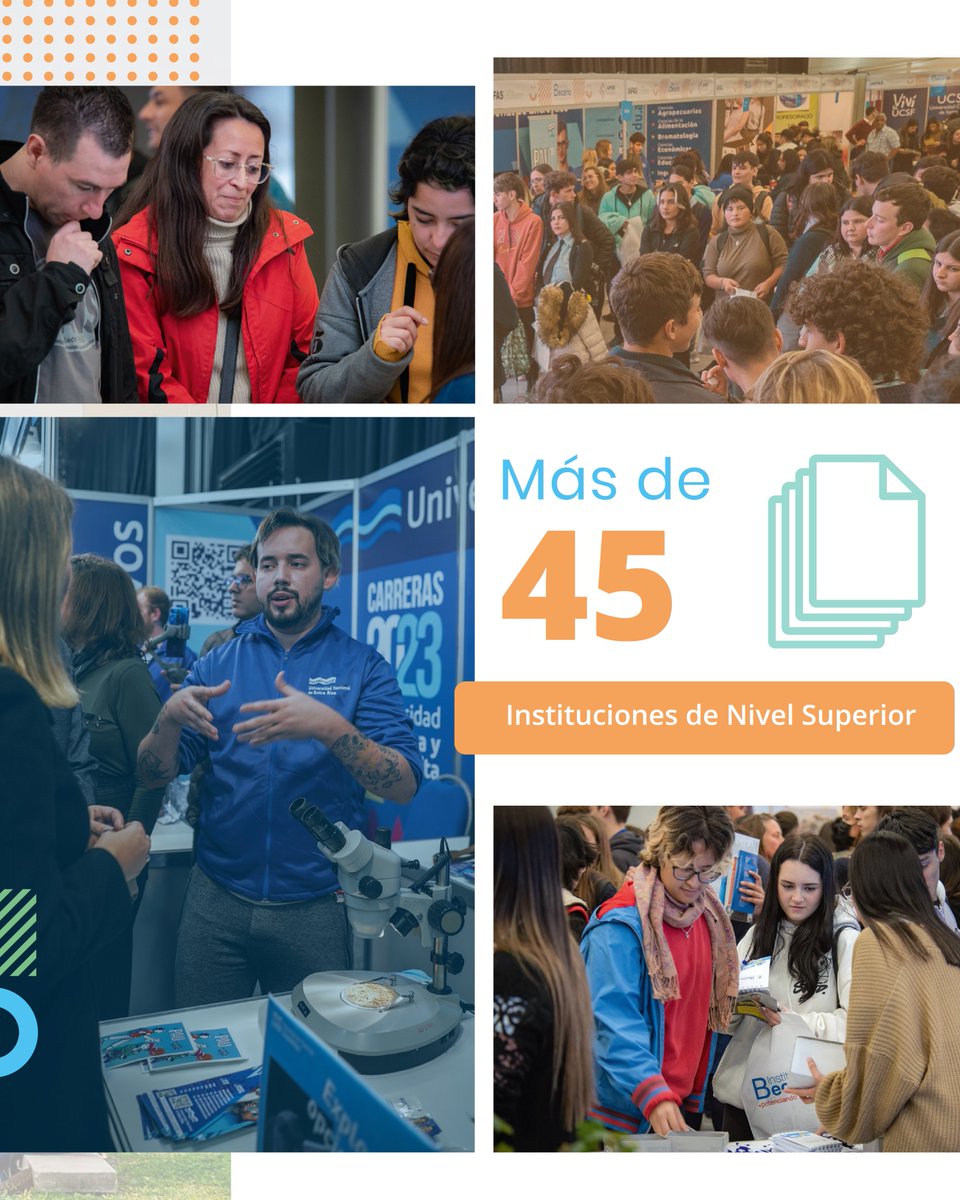 #ElBecarioteMuestra
📚Más de 45 instituciones terciarias y universitarias y escuelas de formación profesional expondrán su oferta educativa de nivel superior
🙌🏽 ¡Sumate! El acceso es libre y gratuito. Inscripciones en: institutobecario.gov.ar/becariotemuest…

<a href="/GobiernoER/">Gobierno de Entre Ríos</a> <a href="/marianoberdinas/">Mariano Berdiñas</a>