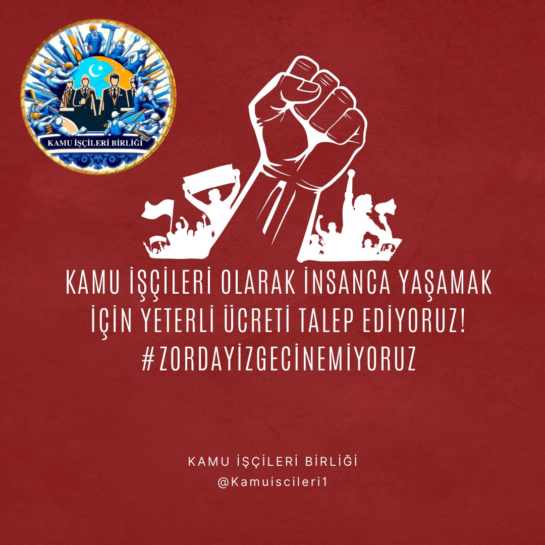 Kamuiscileri1's tweet photo. Kamu işçileri olarak insanca yaşamak için yeterli ücreti talep ediyoruz! #zordayizgecinemiyoruz
@RTErdogan @isikhanvedat @eczozgurozel @turkiskonf @hakiskonf @diskinsesi @nowhaber @fatihportakal @KucukkayaIsmail @ekremacikel @eceuner12 #Kamuişçisi #Kamuişçileri #işçi https://t.co/FIBEfr9YaP