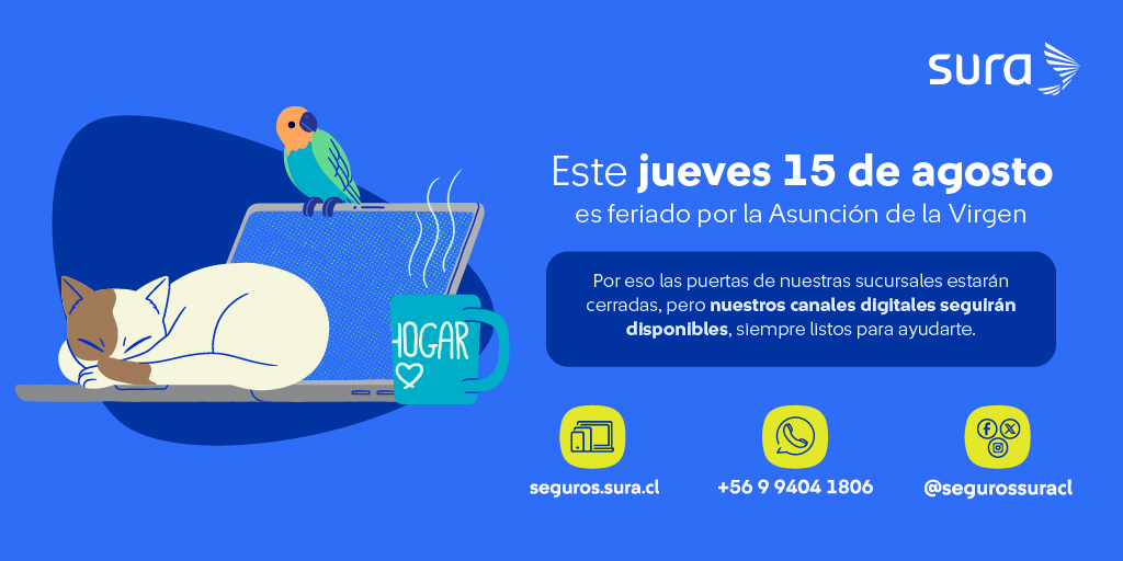 🚨Cambio de horario en sucursales🚨

Nuestras sucursales se encontrarán cerradas, pero recuerda que siempre estamos conectados contigo 👀😉