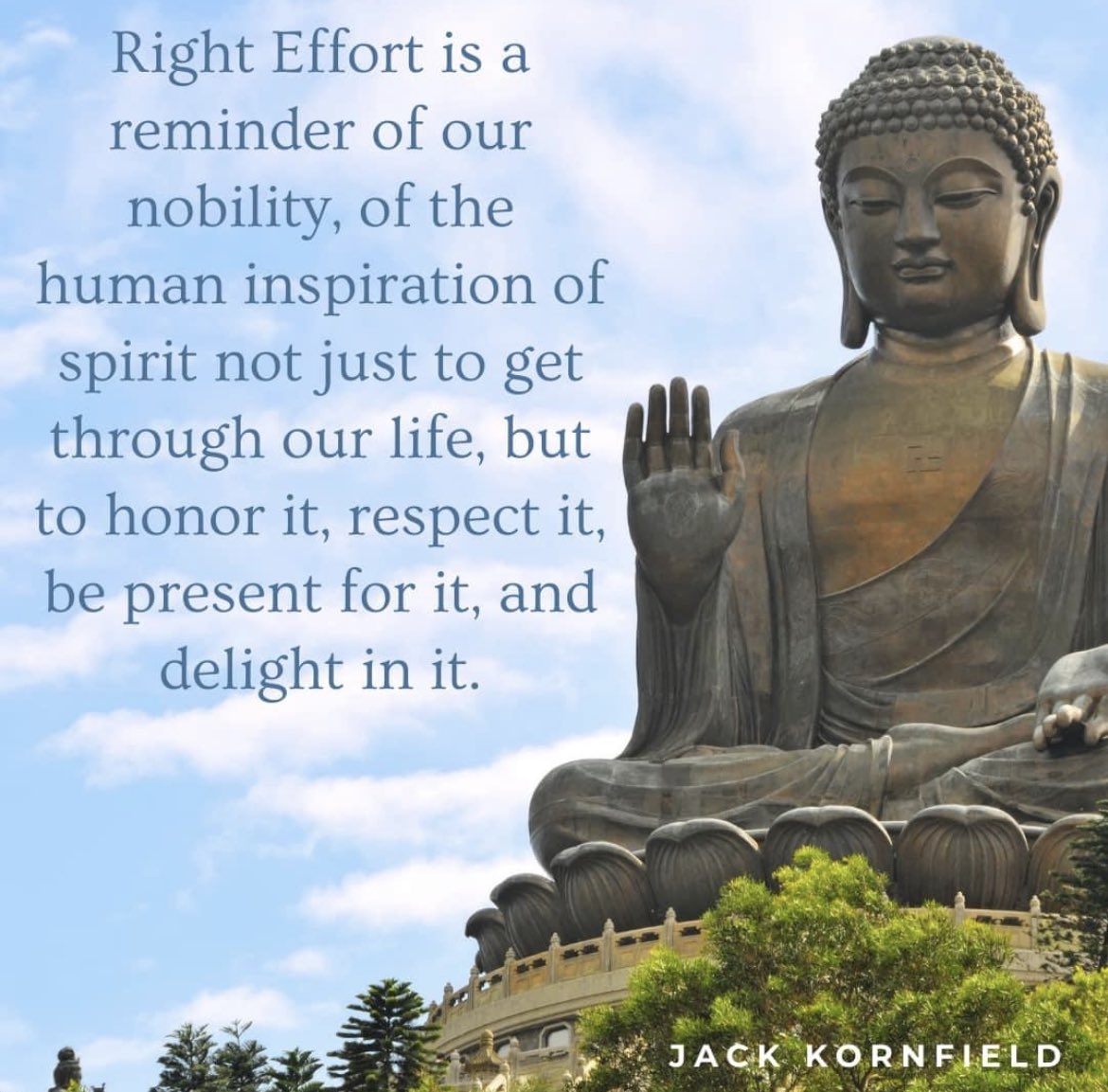 Wise Effort, the effort to be present, could also be called an act of love, for it invites us to show up for this life with open arms, open awareness, and an open heart. 

#righteffort #nobility #wiseeffort #wiseenergy #rightenergy #buddhism #buddha #eightfoldpath #spiritualpath