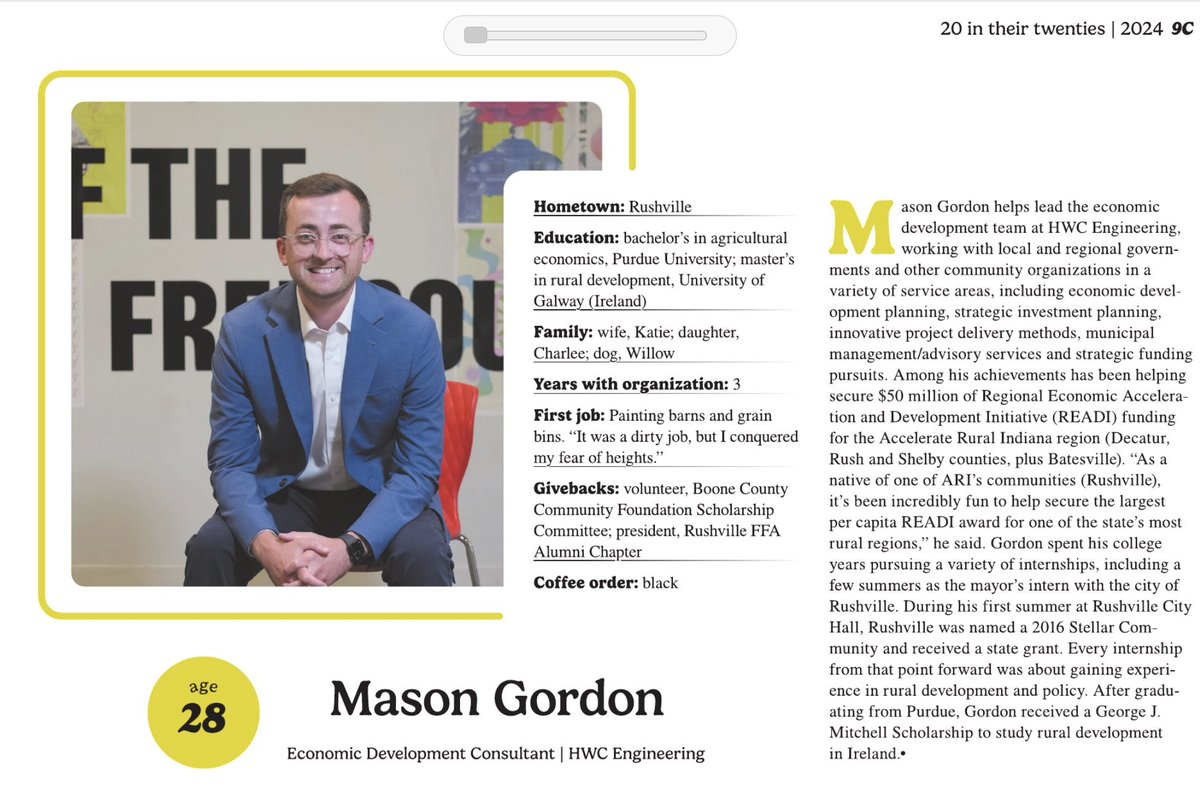 Mitchell Scholars (@mitchellscholar) on Twitter photo Mason Gordon (<a href="/uniofgalway/">Ollscoil na Gaillimhe | University of Galway</a> , Class of 2021) was recognized in the Indianapolis Business Journal as one of 20 in their Twenties. issues.ibj.com/ibj/supplement… Mason Gordon (<a href="/uniofgalway/">Ollscoil na Gaillimhe | University of Galway</a> , Class of 2021) was recognized in the Indianapolis Business Journal as one of 20 in their Twenties. issues.ibj.com/ibj/supplement…