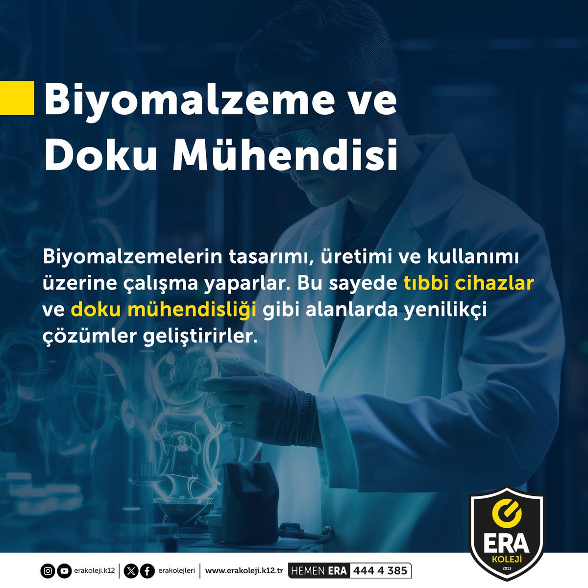 📌Günler ilerledikçe teknolojinin gelişmesiyle beraber, hayatımıza yeni meslekler giriyor.

Biz de sizler için bu mesleklerden bazılarını derledik.🔎

#geleceğinmeslekleri #eğitim #teknoloji #erakoleji