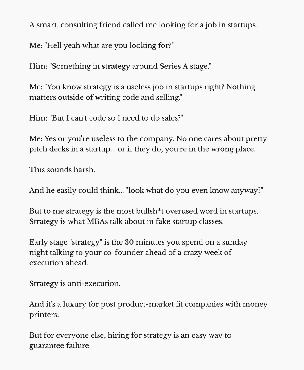 chrishlad's tweet photo. Startup Strategy is Mostly Stupid. https://t.co/K22oyZ3ZN5