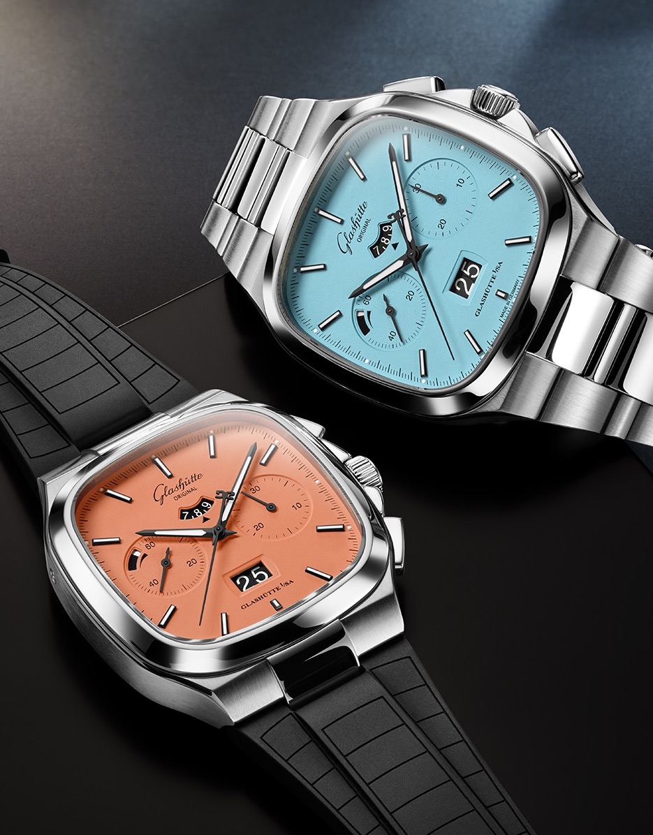 timezone_com's tweet image. From @G_O_Manufactory the Seventies Chronograph Panorama Date in vibrant new colors for Summer (forums.timezone.com/index.php?t=tr…)