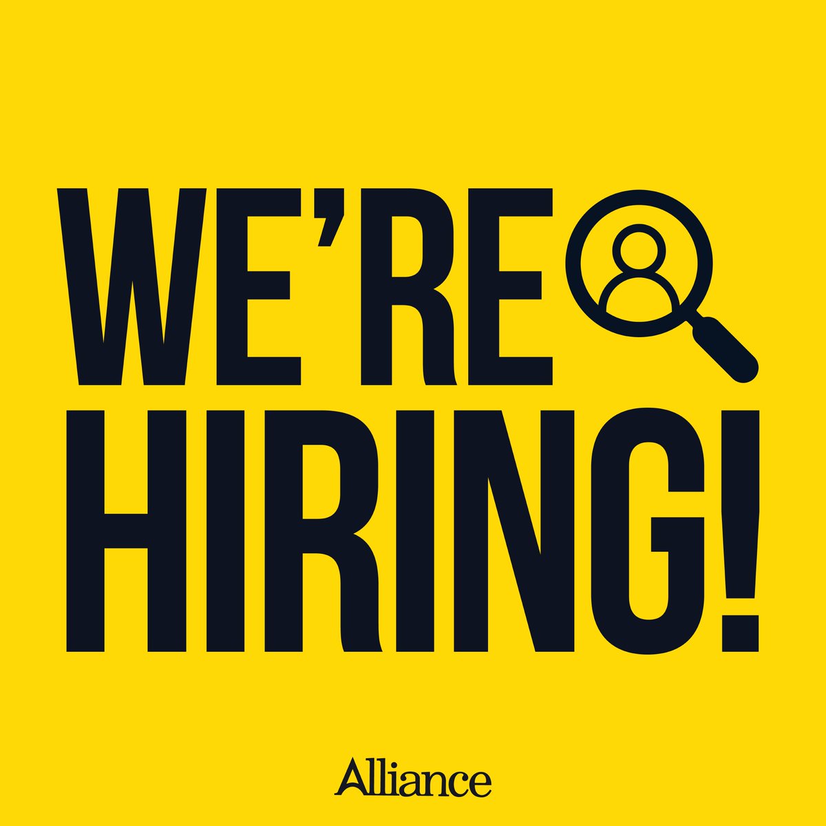 Alliance is currently looking for people across a number of job roles.

If you'd like to work in a fast-paced political environment, follow the link below.👇

allianceparty.org/work_for_us