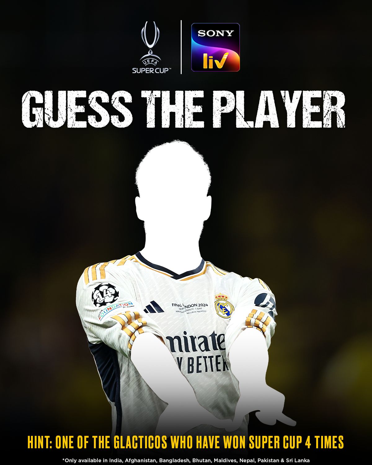 Sony LIV on X Champions League 2024 Euros 2024 UEFASuperCup Can you guess who the football Superstar is Watch the Super Cup LIVE on SonyLIV https t jsOLd1b3vc X