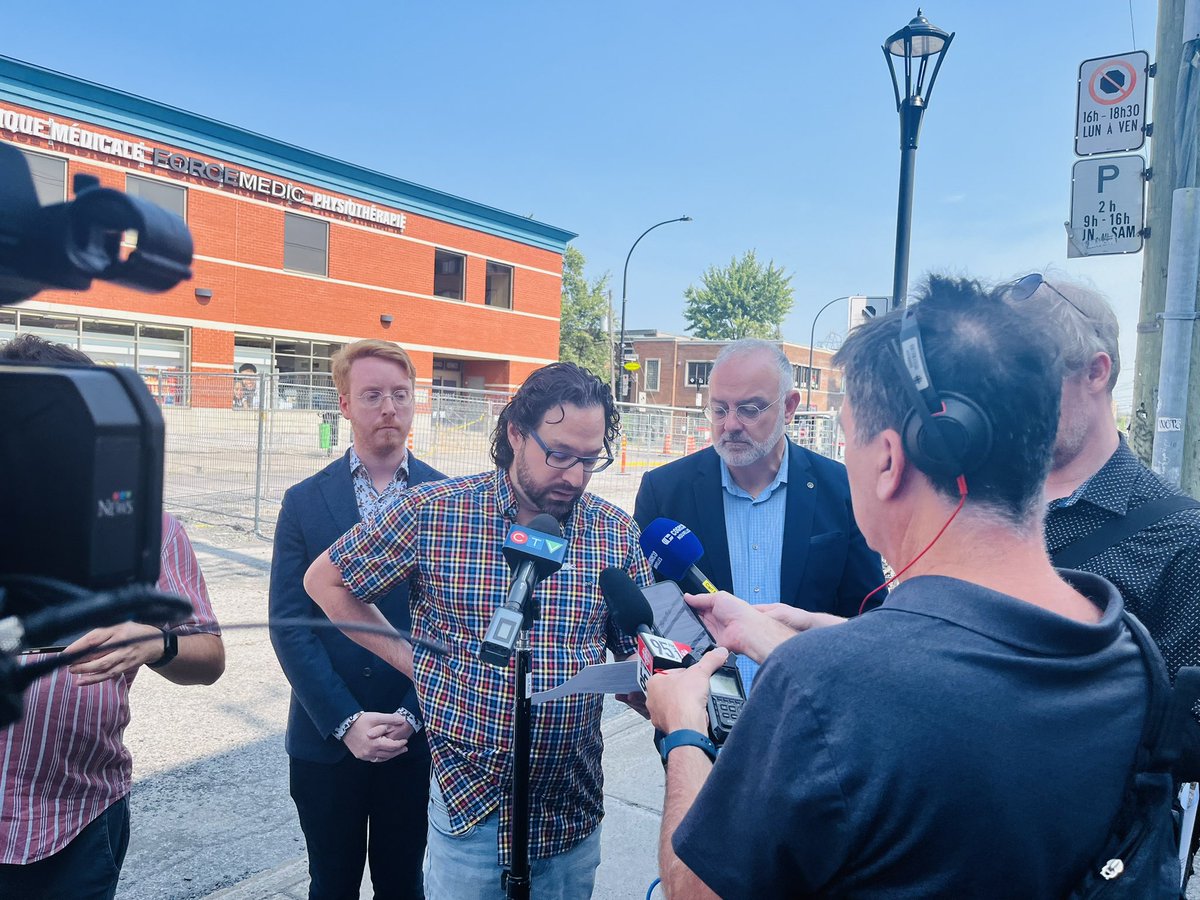 ➡️ EN DIRECT: 
Vince Luca: «Aujourd’hui, j’ai peur pour mon commerce. Moi et beaucoup d’autres commerçants sommes devenus vulnérables face à l’explosion des chantiers de construction à Montréal, et surtout, face au manque de soutien, de communication et de coordination.» #polmtl