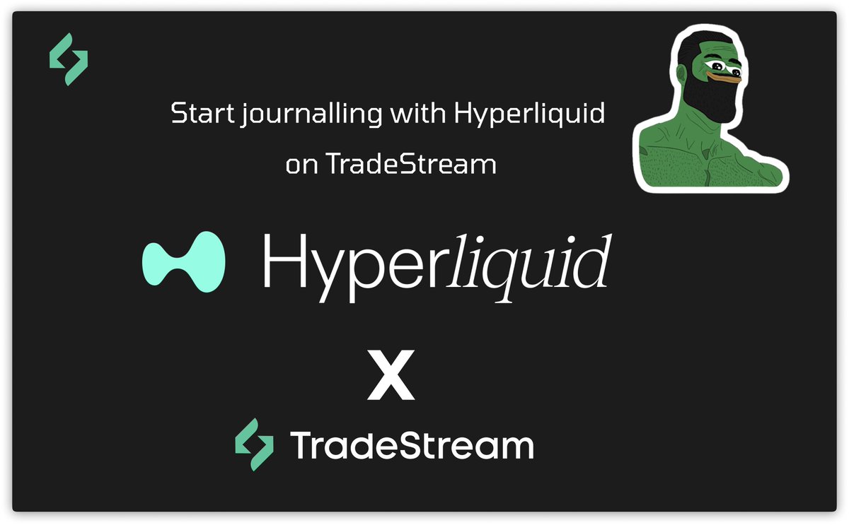 You can now track your Hyperliquid trading through @tradestream_xyz! All  you need is your wallet address.
