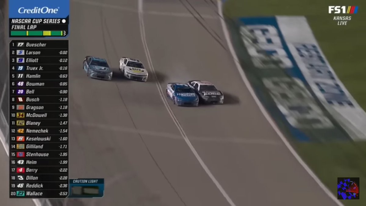 It is a good thing the 17 didnt wreck here or the 5 car’s win would not count towards the playoffs according to Nascar #NASCAR