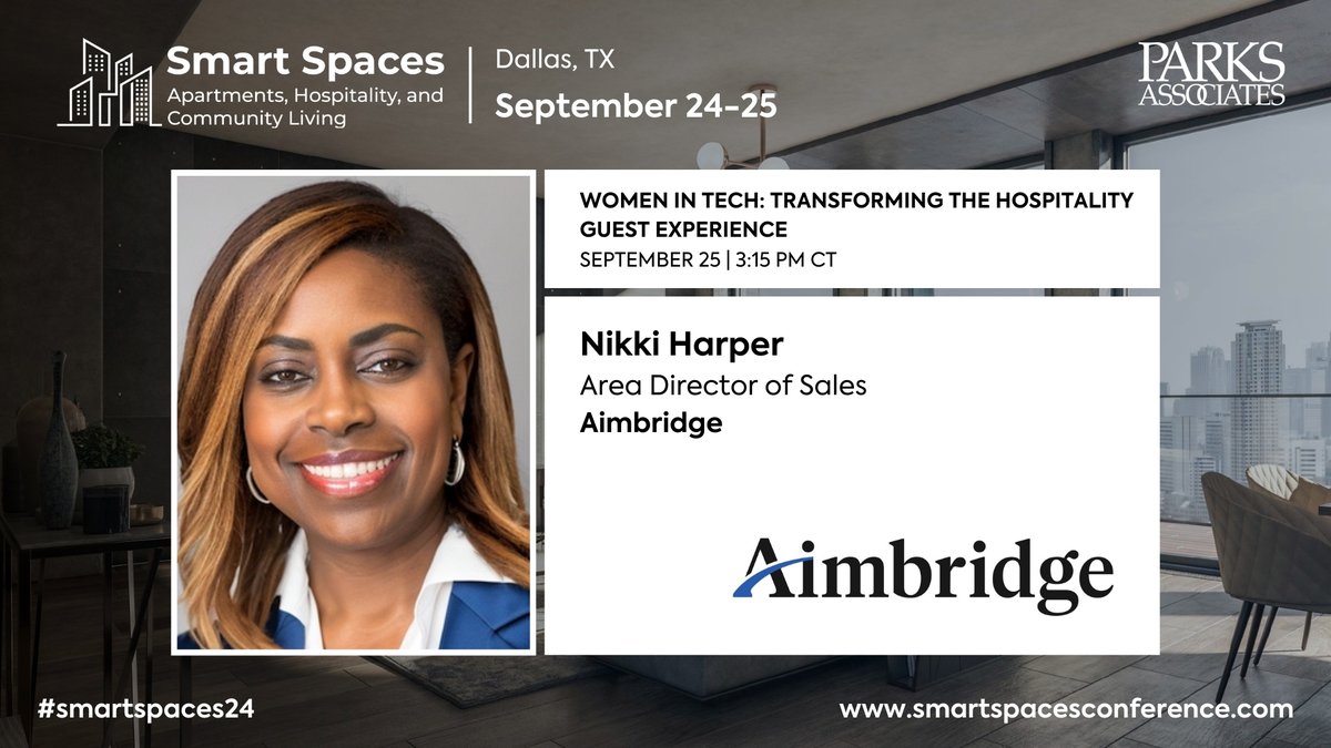 🎤 Nikki Harper, Area Director of Sales, Aimbridge is speaking during #SmartSpaces24 in Dallas!

Don’t miss out on 50% off in-person registration with code SMSP-50C here 👉 smartspacesconference.com

#IoT #PropTech #AI #Dallas