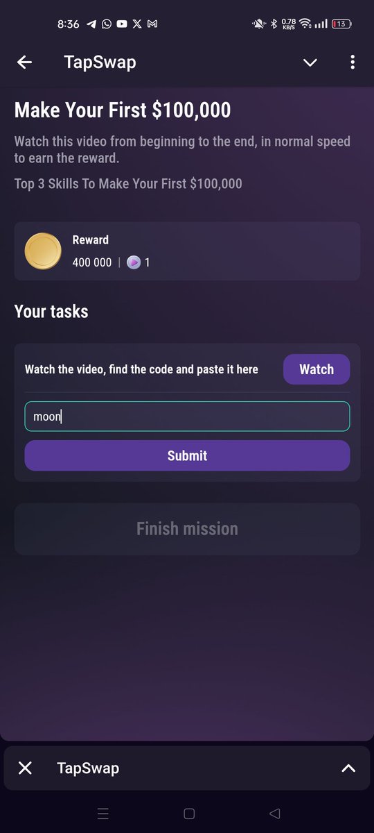 CryptoBullisher's tweet photo. #TapSwap Today New Cinema Code
๐๏ธ 14/08/2024 ๐๏ธ
Q:- Travel And Earn Money!
A:- bag
Q:- Make Your First $100,000
A:- moon
#tapswapcodes #hamster #hamsterkombat #Tapswapcode #tapswapupdate https://t.co/8Z94AVkarC