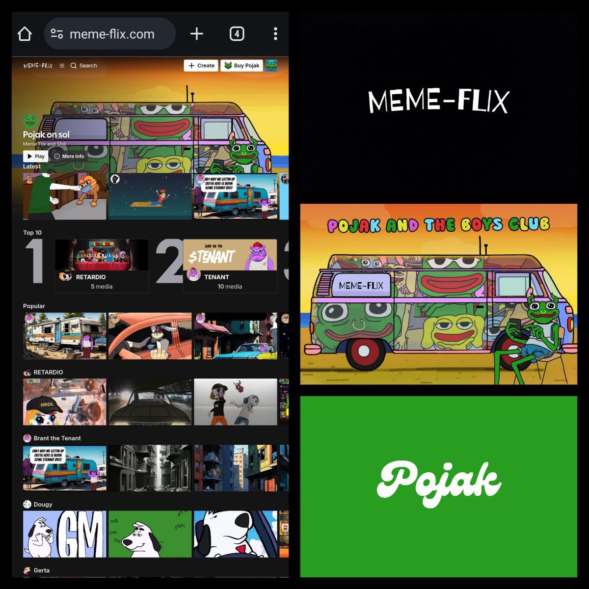 <a href="/SolJakey/">Jakey</a> Buy #POJAKonSOL 

$PJ 
<a href="/watchmemeflix/">Meme-Flix</a> 
<a href="/pojakonsol/">PoJak</a>