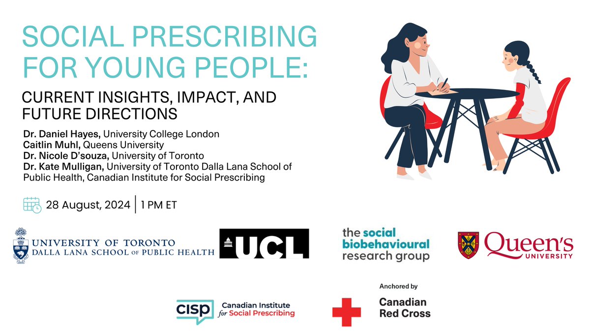 CISP_ICPS (@cisp_icps) on Twitter photo Join us for a webinar on #SocialPrescribing for young peopleπ¦
Hear from <a href="/DsouzaNicole/">Nicole A. D'souza</a>, <a href="/CaitlinMuhl/">Caitlin Muhl, MPH, PhD</a>, <a href="/DanHayesPhD/">Daniel Hayes, PhD</a> on the latest developments & future directions. Moderated by @KateMMulligan, the panel will discuss their collaborative work.
Sign up here: bit.ly/3YFN3jW Join us for a webinar on #SocialPrescribing for young peopleπ¦
Hear from <a href="/DsouzaNicole/">Nicole A. D'souza</a>, <a href="/CaitlinMuhl/">Caitlin Muhl, MPH, PhD</a>, <a href="/DanHayesPhD/">Daniel Hayes, PhD</a> on the latest developments & future directions. Moderated by @KateMMulligan, the panel will discuss their collaborative work.
Sign up here: bit.ly/3YFN3jW