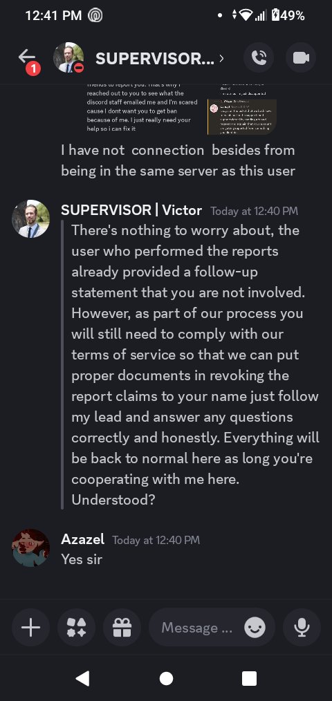 Azazelurgod's tweet photo. @discord_support Greetings  I need help I was falsely reported now my    account   has been  wrongfully either suspended for no reason  or   banned over something I never did https://t.co/plNt4R8Z0U