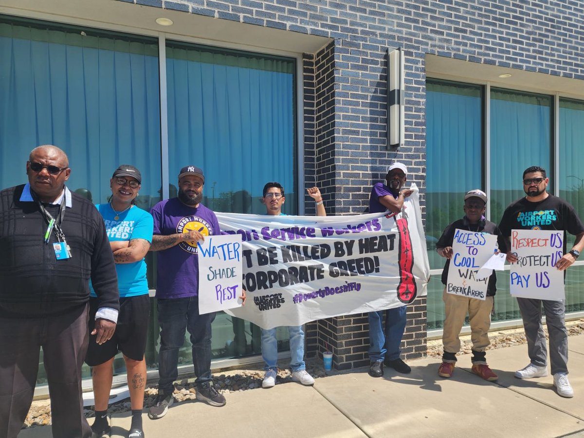Today, we delivered letters to the CEOs of <a href="/AmericanAir/">americanair</a>, <a href="/Delta/">Delta</a>, and <a href="/SouthwestAir/">Southwest Airlines</a> asking: Will you work with all your airline service providers to ensure safe workplaces with easy access to water, cool breaks, and heat safety training?