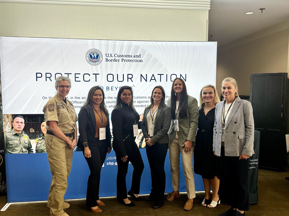 Air Interdiction Agents, Marine Interdiction Agents, Intelligence Research Specialists, and professional staff proudly represent AMO at the 25th anniversary of Women in Federal Law Enforcement in Washington, D.C.