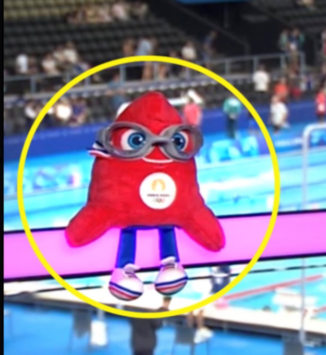 nuggins's tweet photo. @bluecoyote I mean, I’m partly with you… but swimming French mascot will 1000% be my favourite forever https://t.co/DITuYn3TSw