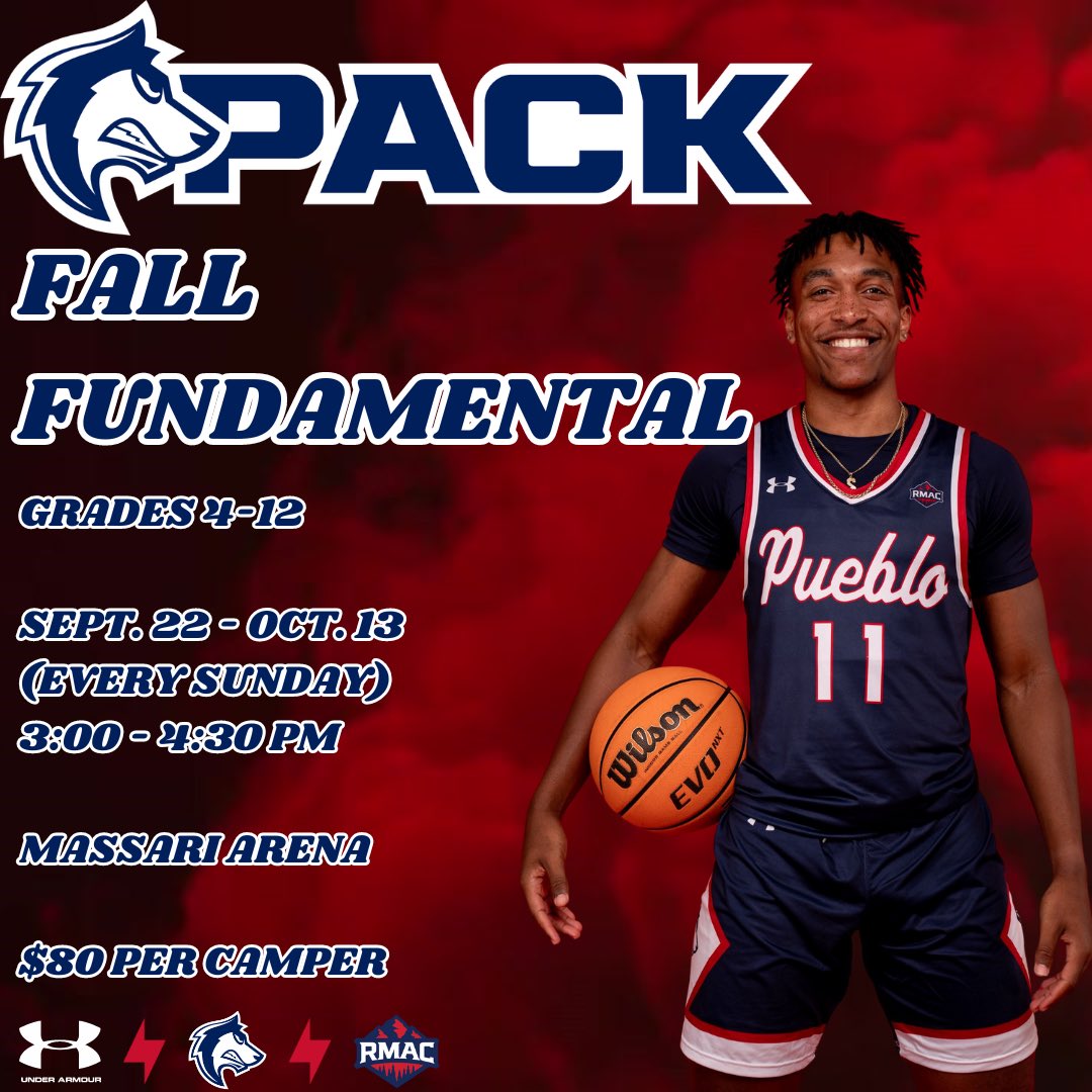 SteelCityMBB's tweet image. Our Fall Fundamental is BACK! 

Join us each Sunday starting September 22nd - October 13th for skill development with our CSU Pueblo Coaching Staff and Players! 

Visit packmensbasketballcamps.com/the-fall-funda… to sign up TODAY! 

#DevelopingChampions