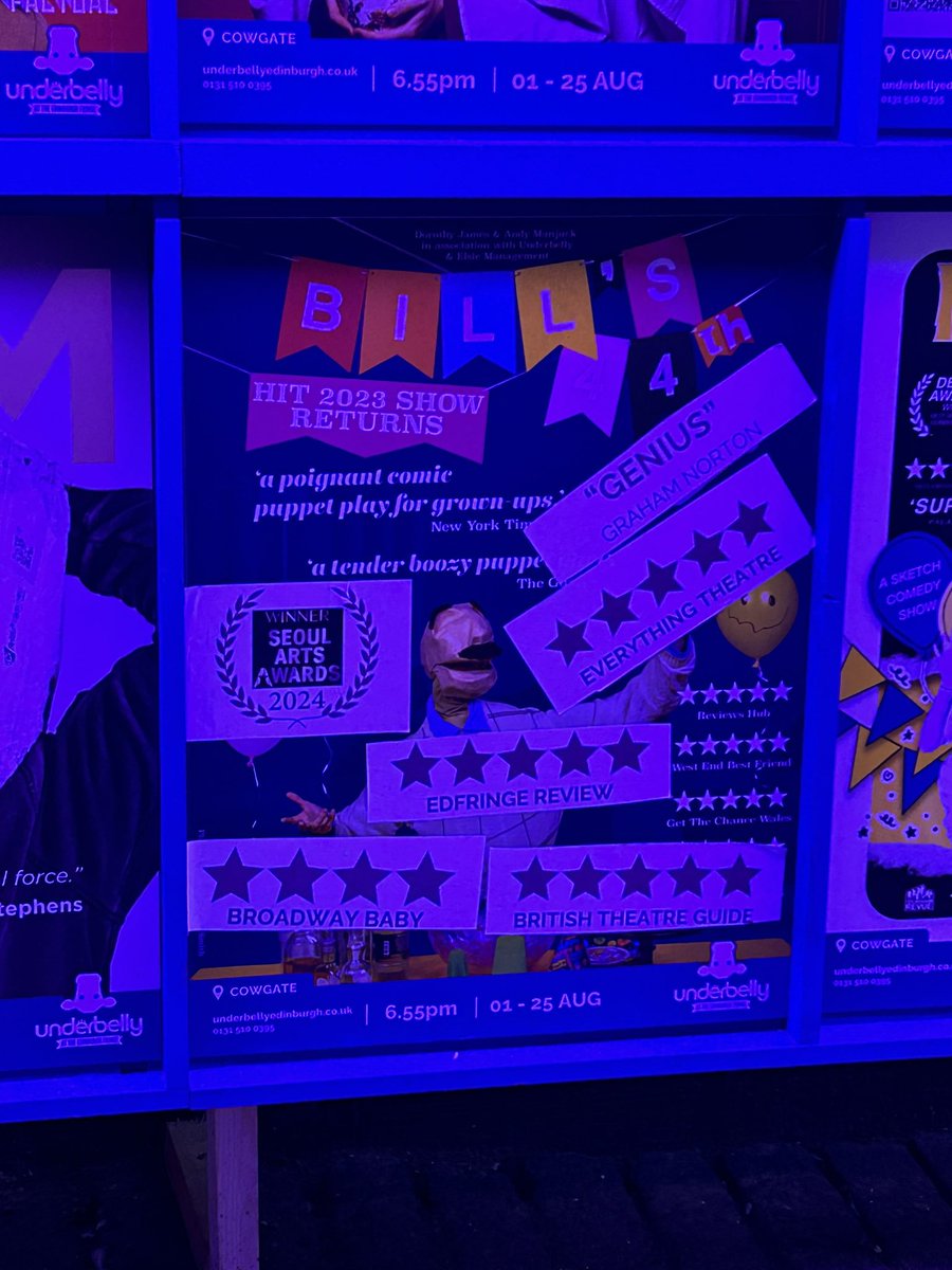 Okay, I have fully fallen in love with <a href="/Bills44th/">Bill's 44th</a> - it was funny, emotional and so excellently performed that I just wish everyone could go see it. I will absolutely be going back for another visit to this mad birthday celebration 😭 #EdFringe24 #recommendation