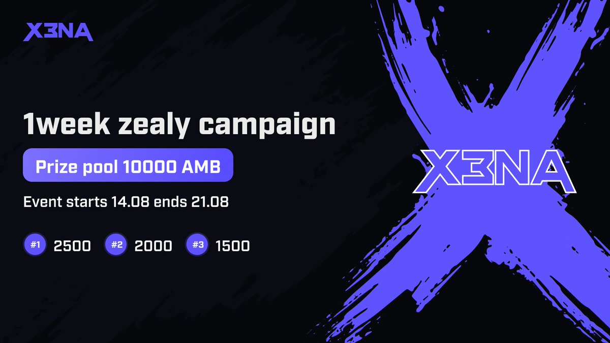 x3na_com's tweet photo. 🚀Big announcement!🚀
We’re kicking off an incredible 1-week campaign with a 10,000 AMB token reward pool!
🎉Don’t miss your opportunity to win!🎉
Get involved, complete tasks, and claim your rewards.
The countdown is on! ⏳
https://t.co/uQfFFVHip9 https://t.co/ojdfQCJybq