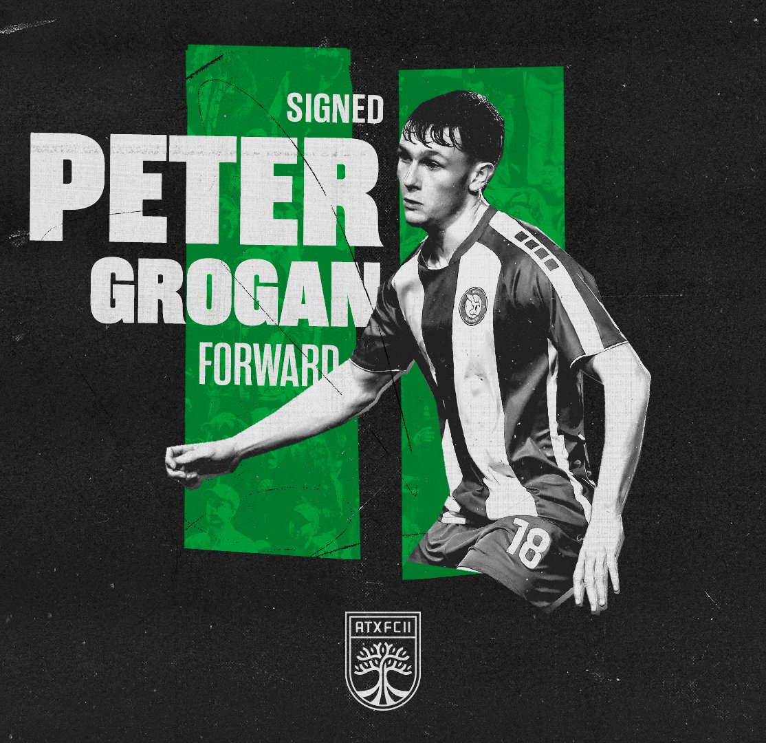 AustinFCII's tweet photo. Adding a goal scoring threat up top.

Austin FC II has signed forward Peter Grogan on a free transfer from Bray Wanderers. https://t.co/sKhQxL9C4i