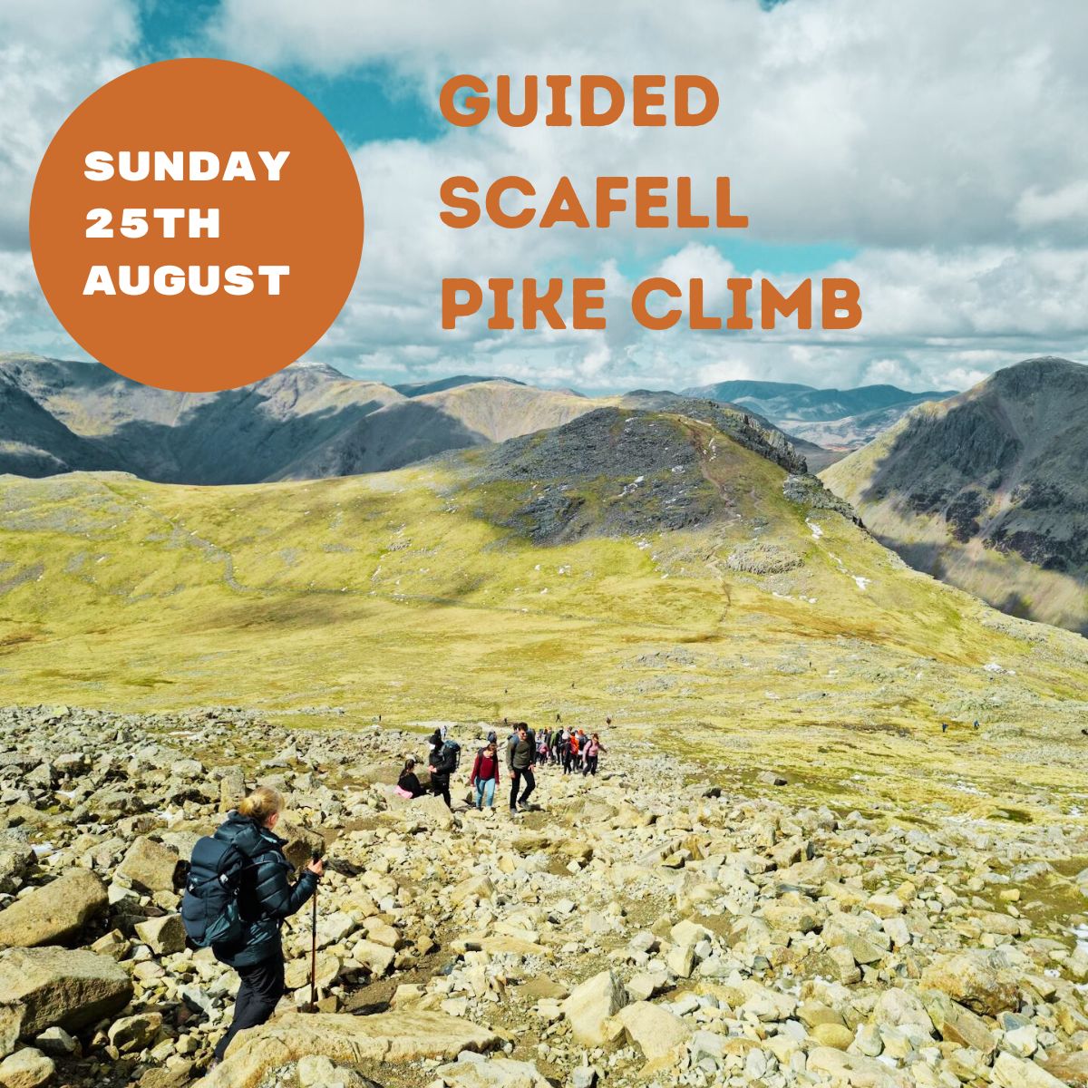 Join us Sunday 25th August for a guided Scafell Pike climb. Whether you're a Scafell beginner or have climbed it a hundred times, our local guides always offer a new perspective. Book on our website: climb-scafell-pike.co.uk/book-now

#scafellpike #lakedistrictnationalpark