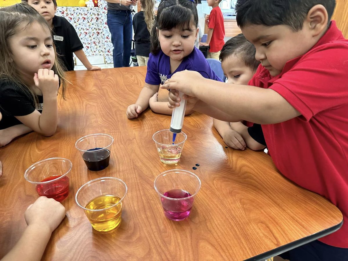 Pre-K science slay! 🖍 ⚗

Pre-K students at Garcia Elementary School got their first glimpse into the world of science. The mini scientists conducted experiments to learn oil and water don’t mix and which was heavier. #VivaCanutillo