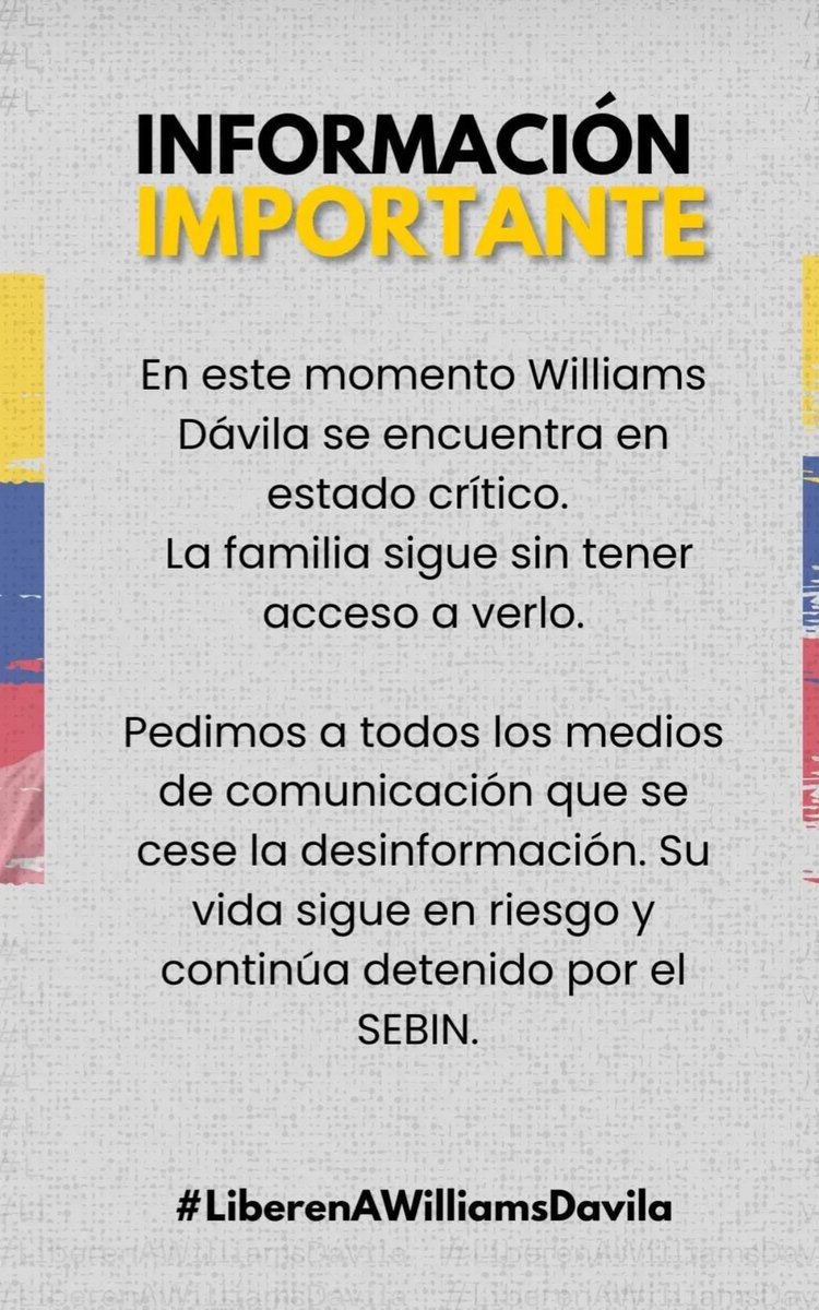 GabiurrutiaP94's tweet image. #Urgente 

@williamsdavila 🙏🏼

#LibertadParaLosPresosPolìticos