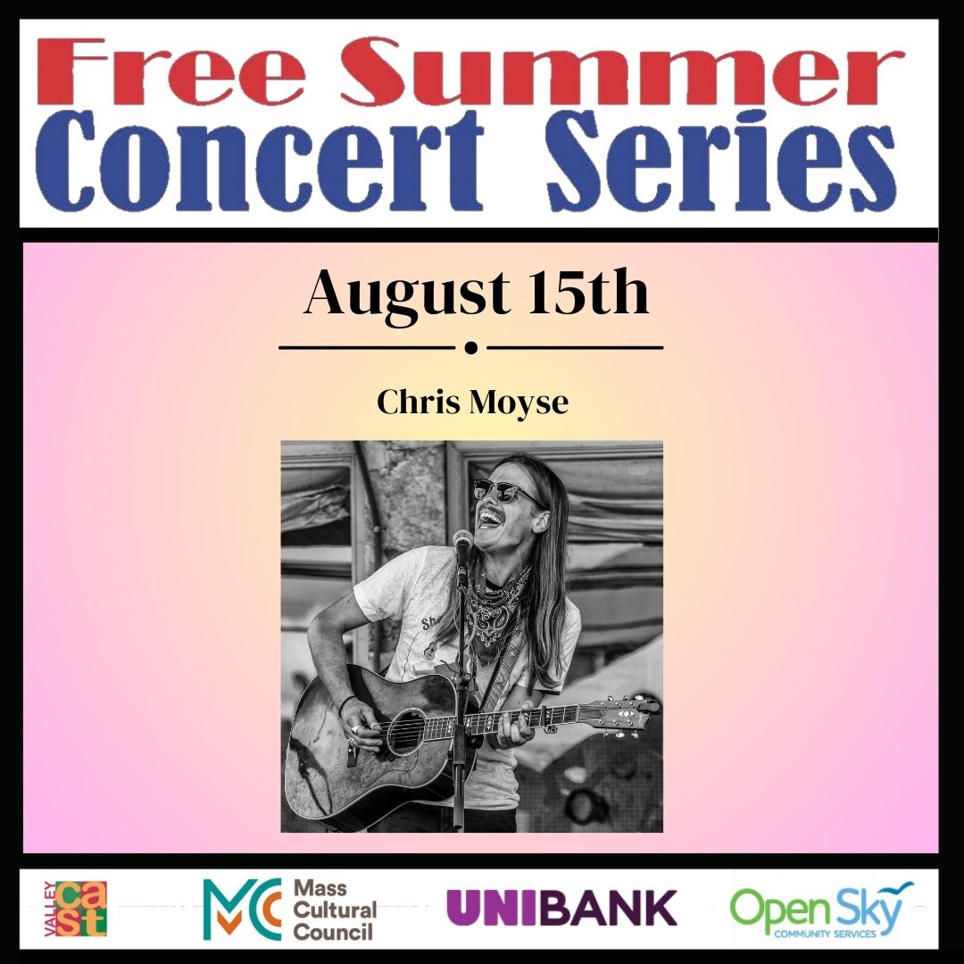 Free Summer Concert Series featuring the talented Chris Moyse! Bring your friends, family, and dancing shoes for a night of great music. Don't miss it! #LiveMusic #SummerConcertSeries #FamilyFun 

⏰ 6:00 PM - 8:00 PM 
📅 Thursday, August 15th
📍 50 Douglas Road, Whitinsville, MA