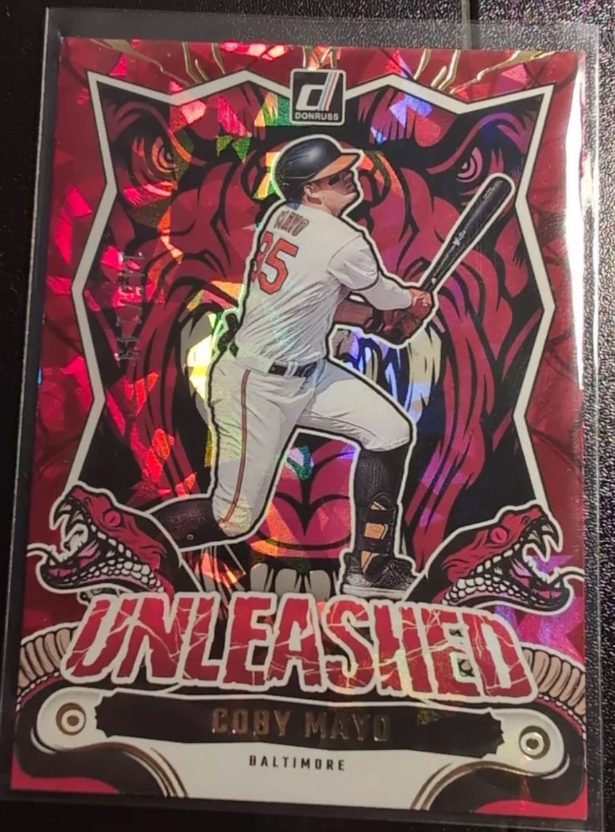 Like retweet and follow, 

If Coby Mayo gets a hit tonight I’ll give away this /149 Mayo card.