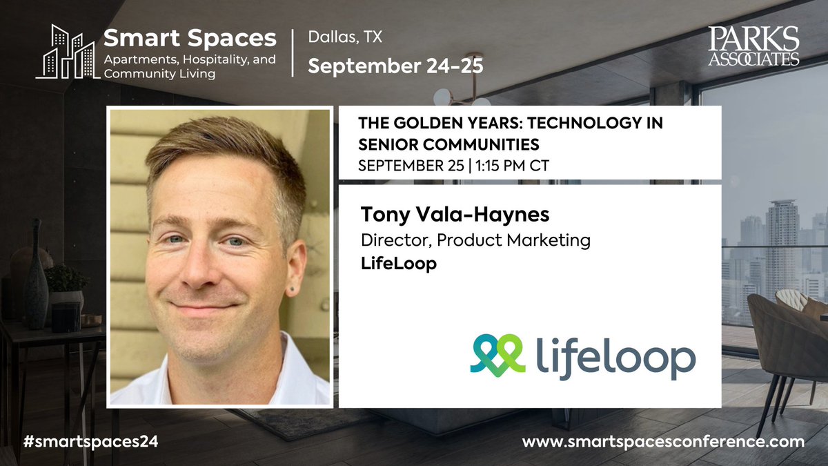 🎤 Tony Vala-Haynes, Director, Product Marketing, LifeLoop is speaking during #SmartSpaces24 in Dallas!

Don’t miss out on 50% off in-person registration with code SMSP-50C here 👉 smartspacesconference.com

#IoT #PropTech #AI #Dallas