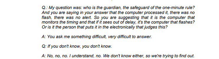 emgergo's tweet photo. CAS: - You have a rule about the timeliness of inquiries, you surely have protocols in place.

FIG: - ...

CAS: - Do you?

FIG: -…

"Both FIG and Sacchi were unable to provide any answers that indicated that any system for monitoring the timeliness of any inquiry was in place." https://t.co/ZMPtvwmpN6