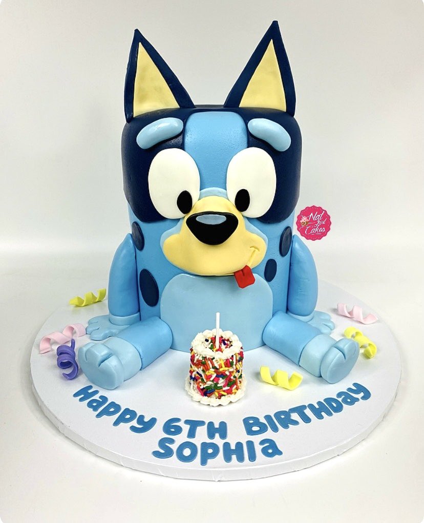 natjustcakes's tweet photo. I don’t have kids yet so I haven’t seen this show but I definitely want to know from all the parent fans, why is Bluey so loved? 

#bluey #blueycake #cake #creator #cakedecorator #fyp #kidscake #cakestagram #dowhatyoulove https://t.co/1OWt4ZgmTT