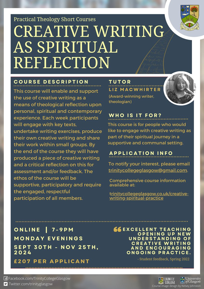 Spaces are now extremely limited on our creative writing short course. 
If you would like to sign up, please register your interest as soon as possible to avoid disappointment.