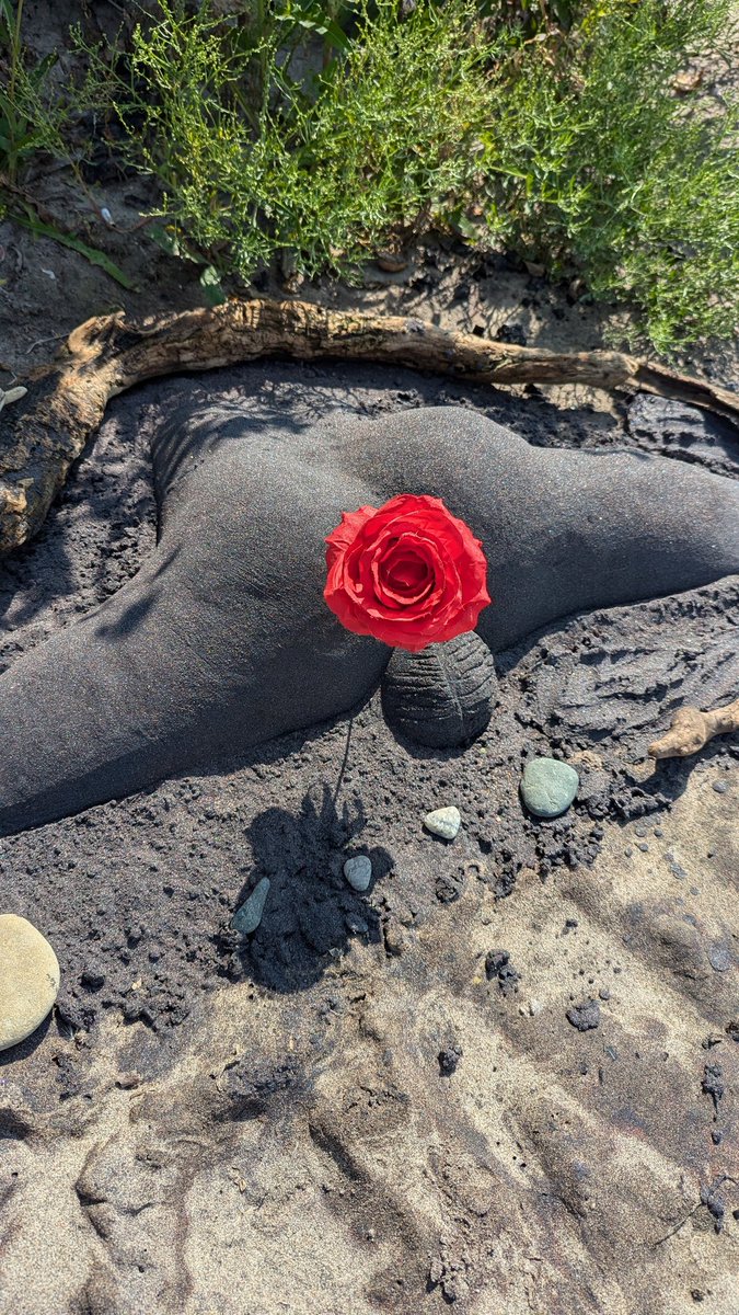 Beach day, and someone was so nice and prepared my spot for me!