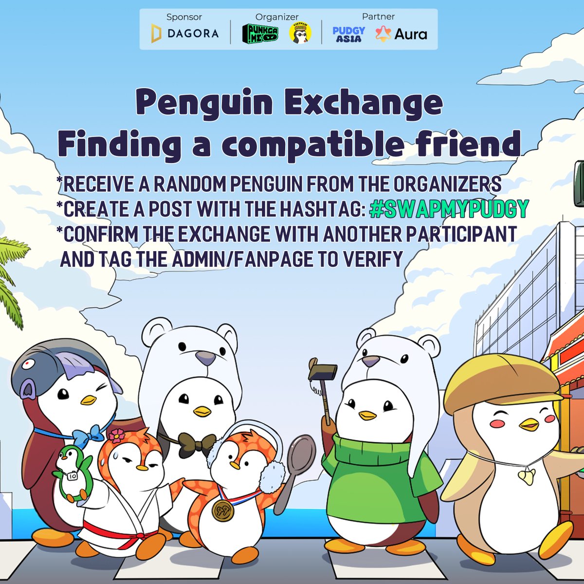PunkgaMeManga's tweet photo. 📢 Calling all Pudgy Asia Art artists! 🐧🔄
Didn't vibe with your Pudgy? No worries! You can now swap your penguin for a new travel buddy.
#PunkgaMe #PudgyAsiaTour #Swapmypubgy https://t.co/Jz43TPi2Xo