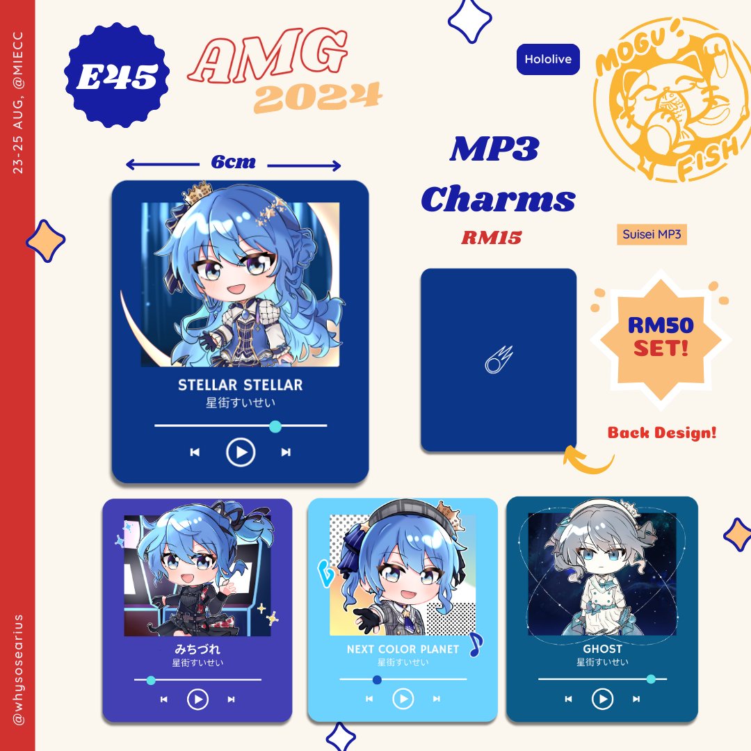 (1/2) [💕Shares📷]    #amg2024 #animangaki2024 AMG 2024 catalogue is finally here! I'll be boothing with 
<a href="/keekotreecko/">keeko 🍅</a> <a href="/whysosearius/">sirius ✦ AMG C04</a> <a href="/Krypt404/">Krypt ☄️ 勉强中</a> <a href="/rillr166/">rill流 ⚡</a> 
🐟E45 mogufish
📅 23- 25 Aug 
🏙️MIECC  
✨Hololive, HoloEN, HSR, FF7, Lycoris Recoil
🐧DM <a href="/mogu_fish/">mogufish 🐟 Online Order</a> to preorder!
