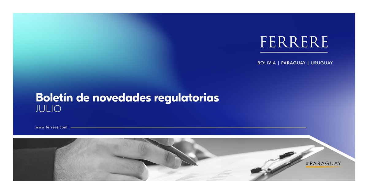 ferrere's tweet photo. #PARAGUAY
Compartimos las novedades de julio en materia de regulación sanitaria, compiladas en el boletín preparado por nuestro equipo de Regulatorio.
Accedé al boletín 👉 https://t.co/QZ2nlcPWIA
#Regulatorio #Sanidad #Novedades #Vegetal #Cannabis #Farma #Medicamentos https://t.co/XIoPjKjWap