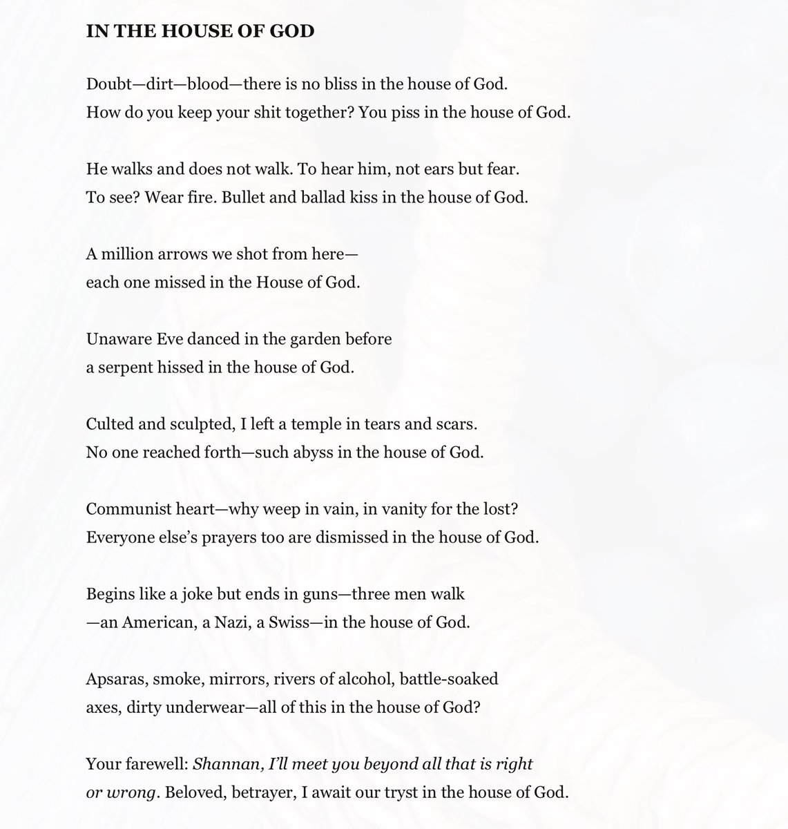 Our one &amp; only Shannan Mann, the queen of ghazals!
⁦<a href="/RattlePoetry/">Rattle</a>⁩