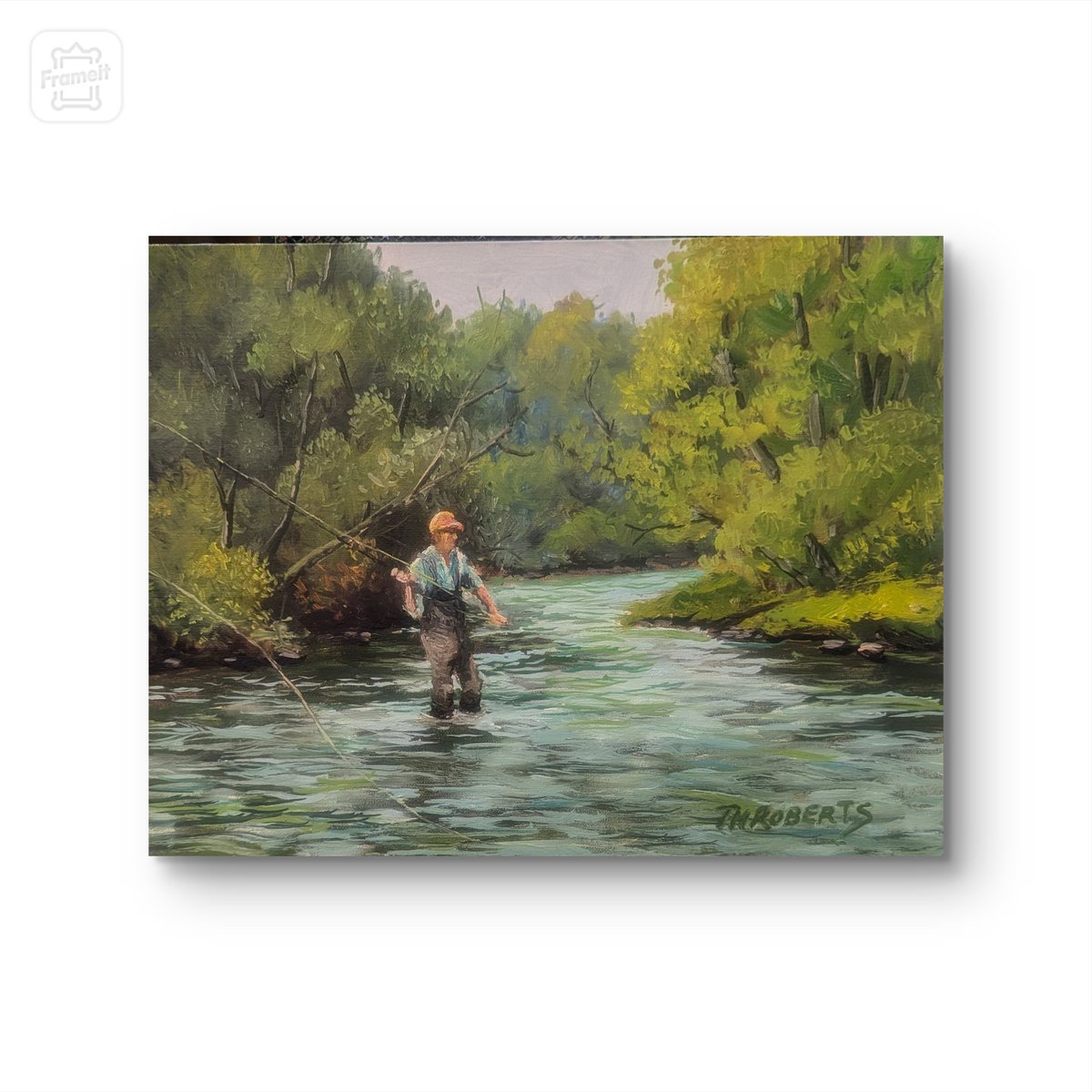 ArtistTHRoberts's tweet photo. When art features another form of art....oil painting of fly fishing https://t.co/aBR42Cw3xH