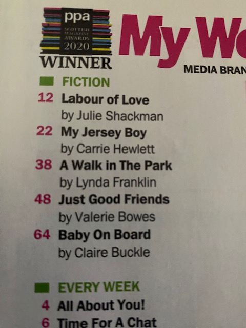 G13Julie's tweet photo. 💜💜Read my short story, Labour of Love, in the latest edition of the wonderful @My_Weekly @0neMoreChapter_
@HarperCollinsUK @Harper360 @MyWeeklyFiction
#shortstory #myweekly #romance #escapism 💜💜 https://t.co/PAZBf1dEO4