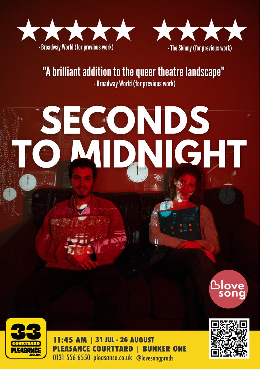 katie k. (@katiejohannak) on Twitter photo we're halfway through our #edfringe run of seconds to midnight <a href="/lovesongprods/">Love Song Productions</a>!
if you've been meaning to come and haven't yet, we'd love to have you - dm me if funds are a problem and i'll organise a comp <3
tickets.edfringe.com/whats-on/secon⦠we're halfway through our #edfringe run of seconds to midnight <a href="/lovesongprods/">Love Song Productions</a>!
if you've been meaning to come and haven't yet, we'd love to have you - dm me if funds are a problem and i'll organise a comp <3
tickets.edfringe.com/whats-on/seconā¦