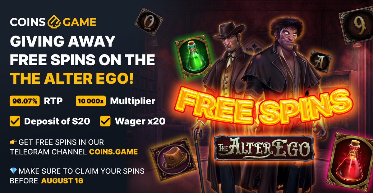 CoinsGame's tweet photo. 🎉GET FREE SPINS AND A $5 PROMO CODE

GET FREE SPINS👉 https://t.co/UKZhAt5h0b
GIVEAWAY: ✅ Just RT &amp; Like, and Follow for a chance to win $5!

🎁 We'll pick 15 lucky winners at random on 📅 August 17 and each will receive a $5 promo code https://t.co/8crkngRsXC