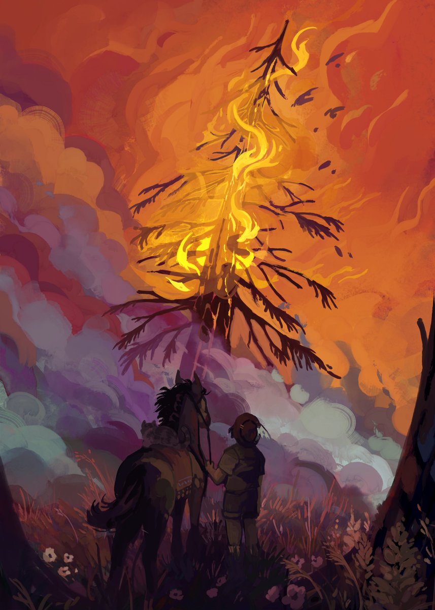 saw the newest tree scar built and had to make art about it

[#hermitcraftfanart #goodtimeswithscarfanart <a href="/GTWScar/">GoodTimesWithScar</a>]