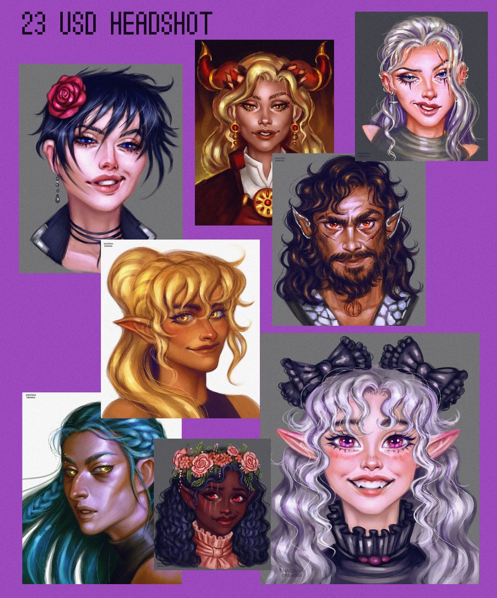 End of summer headshot commissions are open!🍒 
Asking price is 23 usd,tips available.

I can draw You, your OC, or any pre existing character you like, Purchase via PayP or card via my store: hipolink.me/needlesslycryp…
Pls DM me for  questions ( i opened them for a limited time🕵️‍♂️)