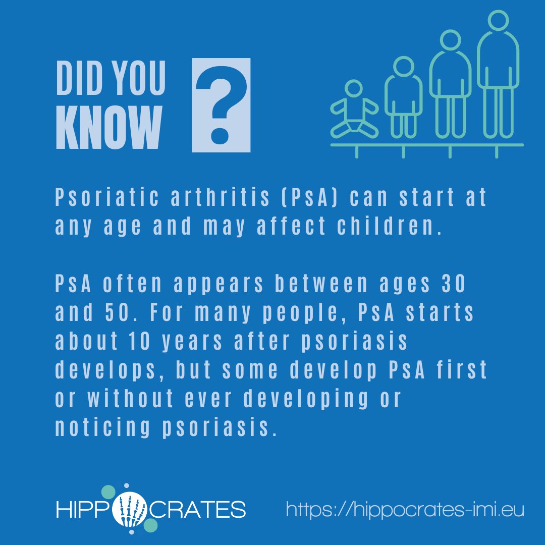 #psoriaticarthritis is not linked to old age, it can happen to anyone. We know that 1 in 3 with #psoriasis will develop #PsA but sometimes the #psoriaticarthritis develops first. If you have psoriasis and would like to know your risks, then join us in the👉hpos.study