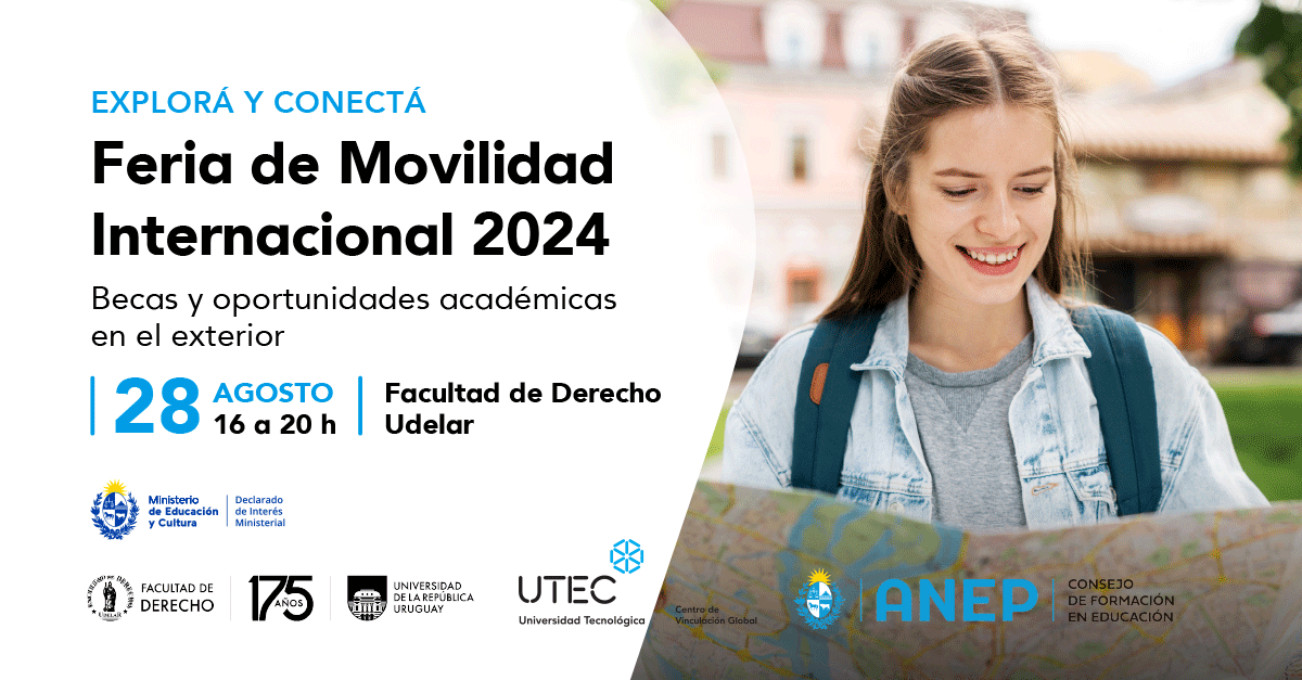 CFE - ANEP (@cfe_anep) on Twitter photo II Feria de Movilidad Internacional 2024 cfe.edu.uy/index.php/9-no…
Becas y oportunidades académicas en el exterior
🗓️ 28/8 de 16 a 20h.
📍 Facultad de Derecho (Av. 18 de Julio 1824).
📲 Inscribite para más información en linktr.ee/feriademovilid…
<a href="/fder_oficial/">Facultad de Derecho</a> <a href="/UTECuy/">Universidad Tecnológica</a> <a href="/cfe_anep/">CFE - ANEP</a> II Feria de Movilidad Internacional 2024 cfe.edu.uy/index.php/9-no…
Becas y oportunidades académicas en el exterior
🗓️ 28/8 de 16 a 20h.
📍 Facultad de Derecho (Av. 18 de Julio 1824).
📲 Inscribite para más información en linktr.ee/feriademovilid…
<a href="/fder_oficial/">Facultad de Derecho</a> <a href="/UTECuy/">Universidad Tecnológica</a> <a href="/cfe_anep/">CFE - ANEP</a>