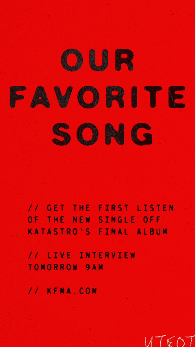Katastro (@katastro) on Twitter photo Today we are live on air at <a href="/KFMA/">KFMA</a> to talk about our new album and premier the new single 'Our Favorite Song' Today we are live on air at <a href="/KFMA/">KFMA</a> to talk about our new album and premier the new single 'Our Favorite Song'