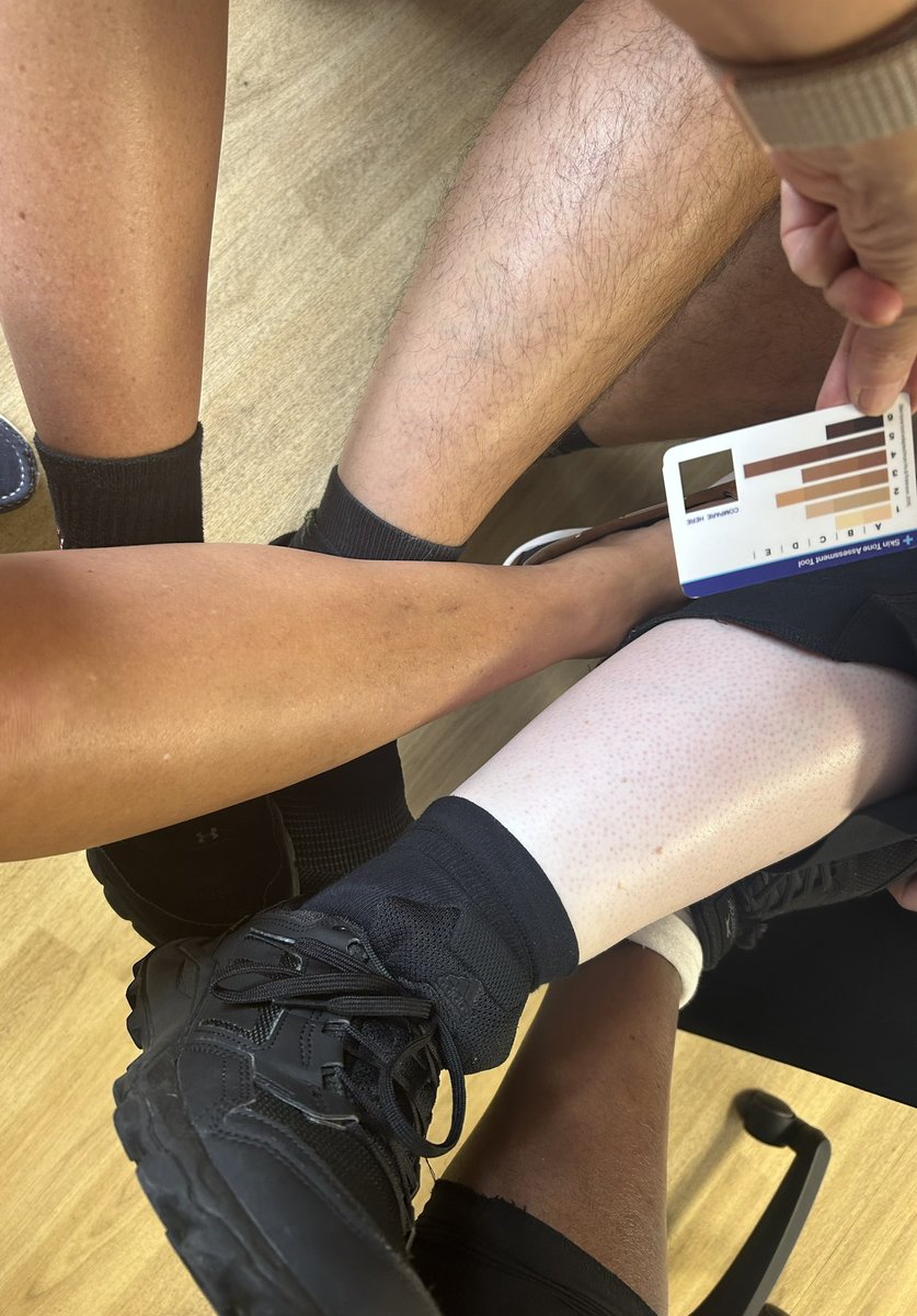 Checking out diversity of skin tones in the tissue viability office @NHSHarlow