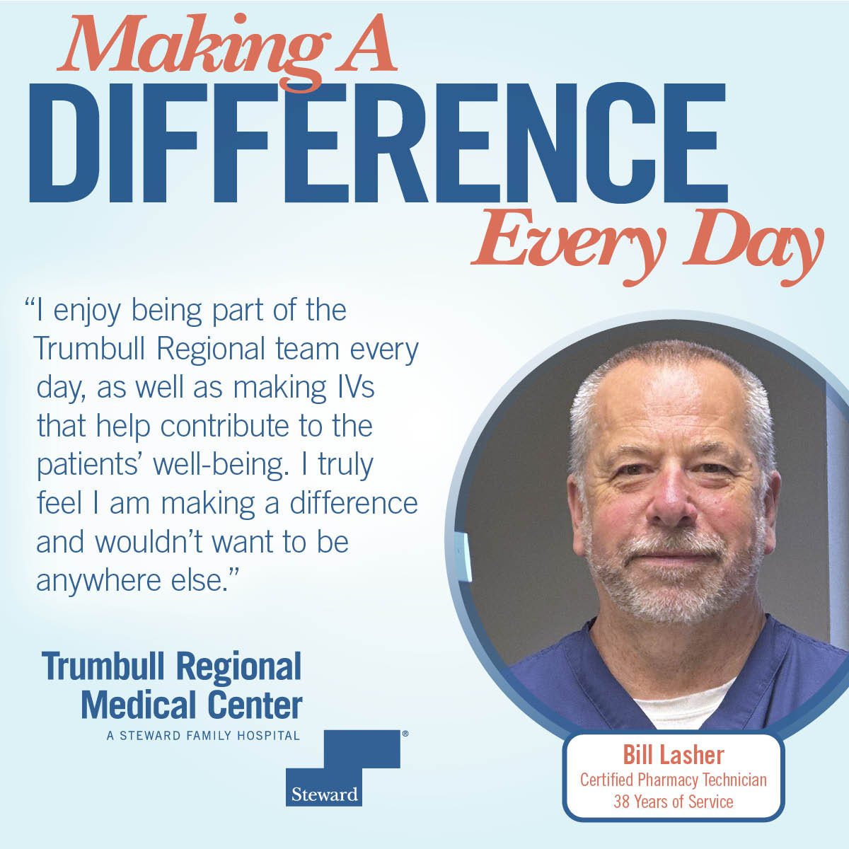 Our amazing team makes us who we are at Trumbull Regional Medical Center. Each member is making a difference every day. #TeamSpotlight #pharmacytechnician #pharmacy

Learn more about our award-winning, individualized services here: trumbullregional.org.